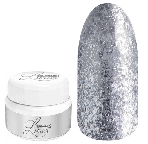 Гель-лак Lurex Runail, 5г. (никель) Гель-лак Lurex Runail, 5г. (никель)